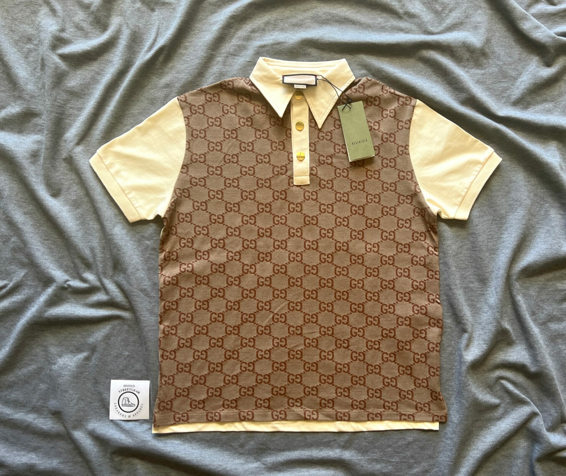 Gucci Cotton Polo Shirt Brown On hand Hypedstreetgear Apparel